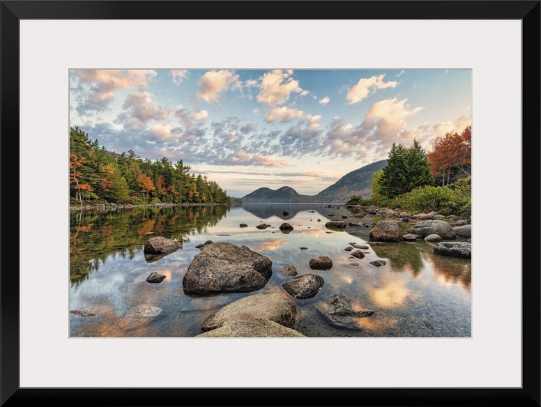 Fall Color At Jordan Pond In Acadia National Park Wall Art